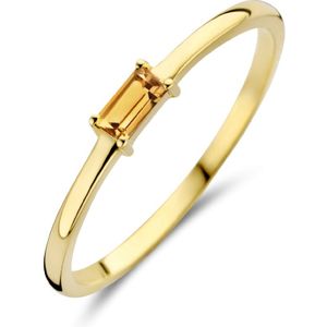 ring met geboortesteen citrien november 14K geelgoud 4027230