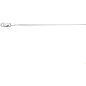 Zilver Gerhodineerde Collier slang achtzijdig 1 1303516 42 cm