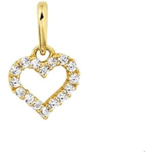 hanger hart zirkonia 14K geelgoud 4016958