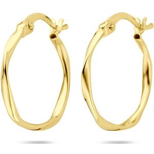 14K geelgoud oorringen 20 mm 4033505