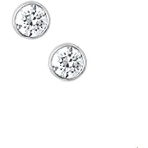 oorknoppen zirkonia 14K witgoud 4100030