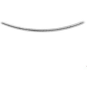 Zilver Gerhodineerde Collier omega rond 2 1314688 50 cm