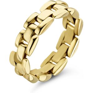 14K geelgoud ring flexibele schakel 4027196 17.25