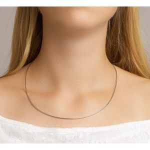 Witgouden Collier omega rond 1 4105084 50 cm