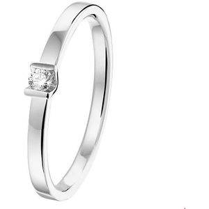 Witgoud Palladium Ring diamant 0.05ct H SI 4600003 17.50 mm (55)