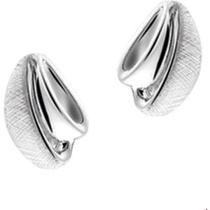 oorknoppen gescratcht zilver gerhodineerd 1322604