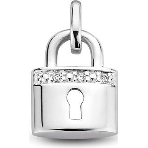 Witgouden Hanger slot diamant 0.01ct H SI 4105618