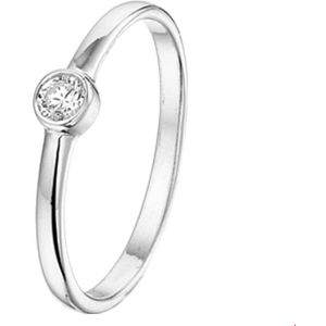 Zilver Gerhodineerde Ring zirkonia 1325120 16.50 mm (52)