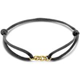 goud met rubber/nylon/leer armband satijn 4700295