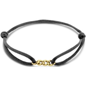 armband satijn 14K goud met rubber/nylon/leer 4700295
