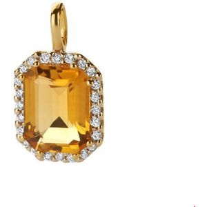 Geelgouden Hanger citrien en diamant 0.10ct H SI 4021545