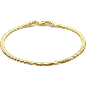 Silgold (geel met zilverkern) armband slang 3,3 mm 19 cm 5000317