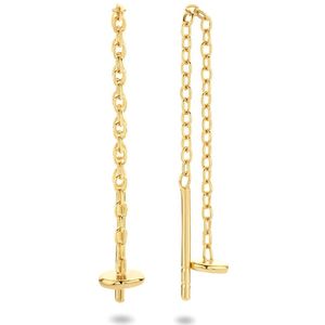 doortrekoorbellen rondje 1 micron zilver verguld (geel) 2101843