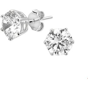 oorknoppen zirkonia zilver gerhodineerd 1326999
