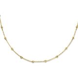 goud (geelgoud) collier bolletjes gediamanteerd 2,5 mm 40 - 42 - 44 cm 4026538