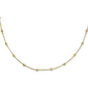 goud (geelgoud) collier bolletjes gediamanteerd 2,5 mm 40 - 42 - 44 cm 4026538