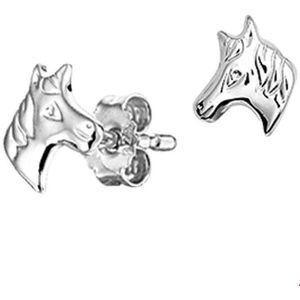 Zilver Gerhodineerde Oorknoppen paard 1320685