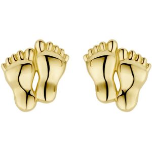 goud (geelgoud) oorknoppen voeten 4025391