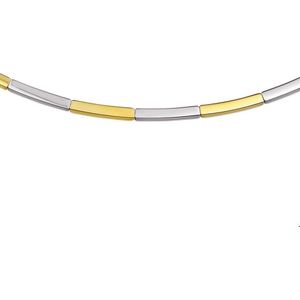 collier 2,5 mm 43 cm 14K bicolor goud geel/wit 4206456