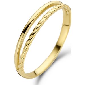 Jackie Gold - Twister Twin JKR20.026 - Ring-56 is maat 17.75