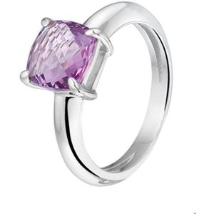 Zilver Gerhodineerde Ring amethyst 1319863 16.50 mm (52)