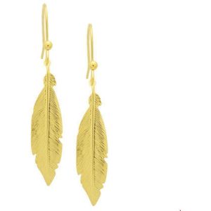 oorhangers veer franse haak 1 micron zilver verguld (geel) 2100663