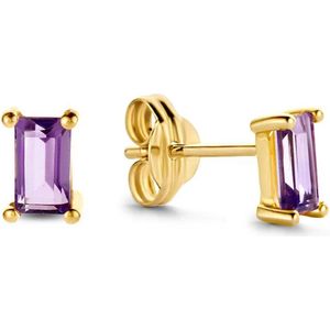 Jackie Gold - Medina Amethyst Studs JKE21.156 - Oorbellen