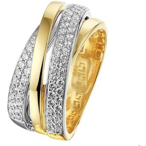 ring diamant 0.51ct h si 14K bicolor goud geel/wit 4208388
