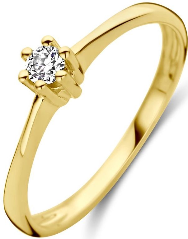 14K geelgoud aanzoeksring diamant 0.10ct h si 4029127 16.50