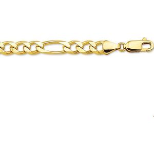 Geelgouden Armband figaro 4 4004026 21 cm