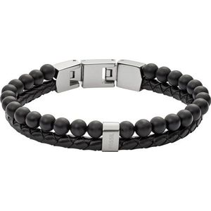 Fossil JF02763040 - Zwart - Heren armband