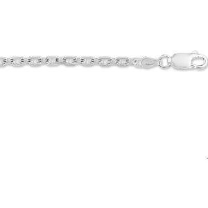 Zilveren Collier anker gediamanteerd 2 1015542 60 cm