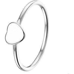 Zilver Gerhodineerde Ring hart 1325100 15.25 mm (48)