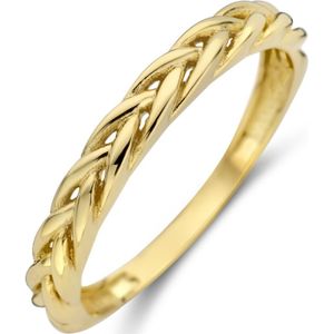 14K geelgoud ring gevlochten 4027383 18.50