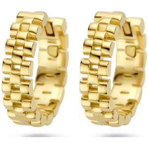 klapoorringen schakelmotief 14K geelgoud 4027593