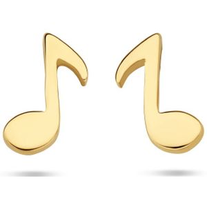 goud (geelgoud) oorknoppen muzieknoot 4026529