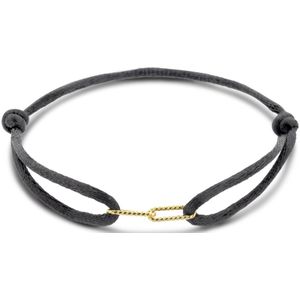 goud met rubber/nylon/leer armband satijn 4700297