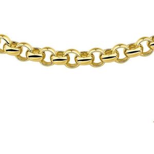 collier jasseron 8 mm met groot springslot Zilgold (geel met zilverkern) 5000160