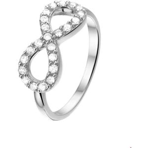 Zilver Gerhodineerde Ring infinity zirkonia 1319304 18.50 mm (58)