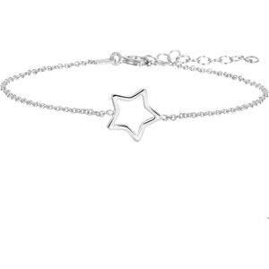 Zilver Gerhodineerde Armband ster 1 1324189