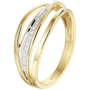 ring diamant 0.07ct h si 14K geelgoud 4022764