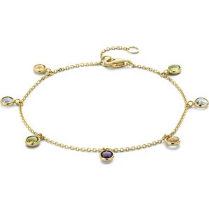 goud (geelgoud) armband edelstenen 16,5 - 19 cm 4024768