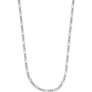 Zilver Gerhodineerde Collier figaro 2 1333675 50 cm
