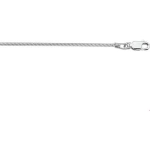 Zilver Gerhodineerde Collier slang rond 1 1314756 38 cm