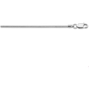 Zilver Gerhodineerde Collier slang rond 1 1316493 50 cm