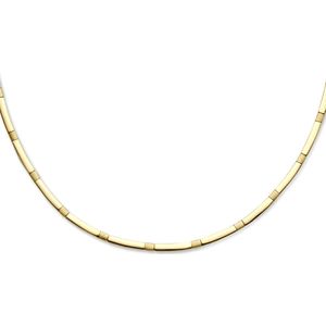 goud (geelgoud) collier choker 3,0 mm 43 cm poli/mat 4026646