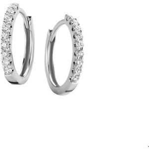 klapoorringen diamant 0.20ct (2x0.10ct) g si 14K witgoud 4105133