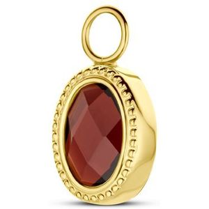 14K geelgoud oorringhanger granaat per stuk 4030990