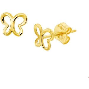 oorknoppen vlinder 14K geelgoud 4019606