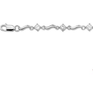 Zilver Gerhodineerde Armband zirkonia 5 1301395